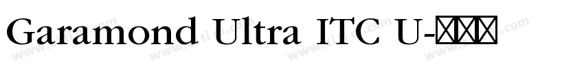 Garamond Ultra ITC U字体转换